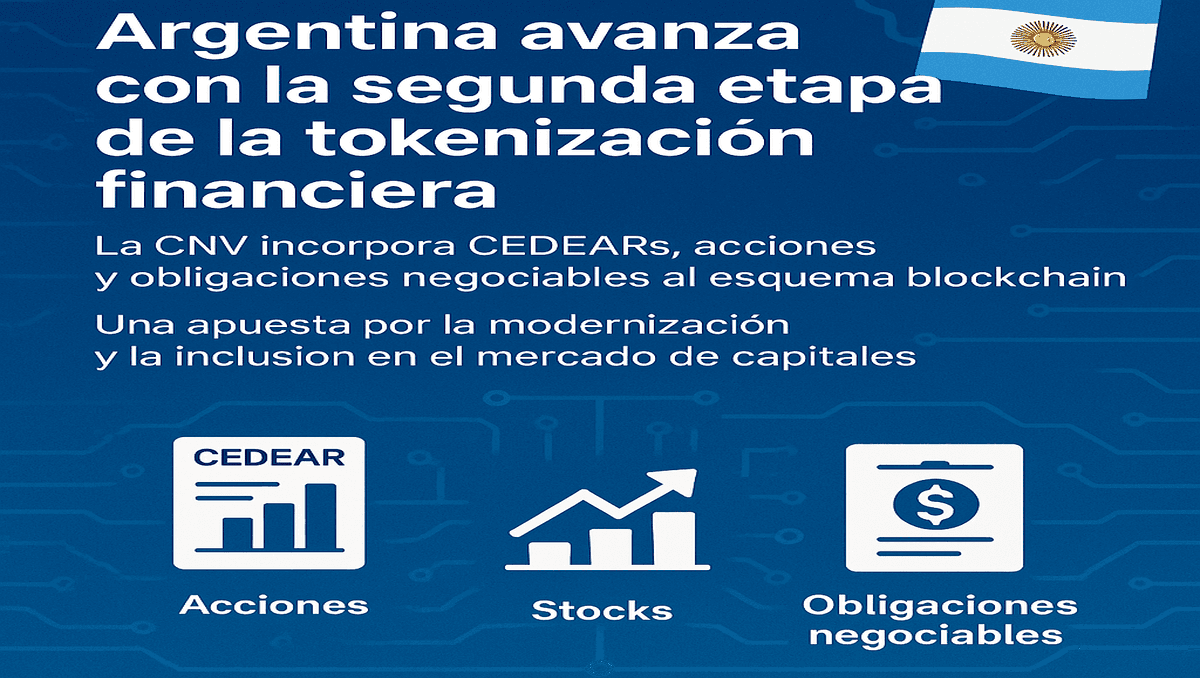 Argentina avanza con la segunda etapa de la tokenización financiera