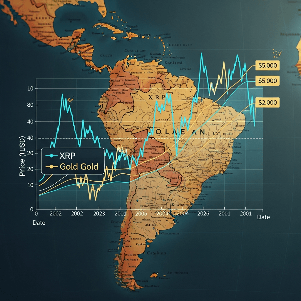 El oro tokenizado desplaza a XRP en el mercado cripto latinoamericano