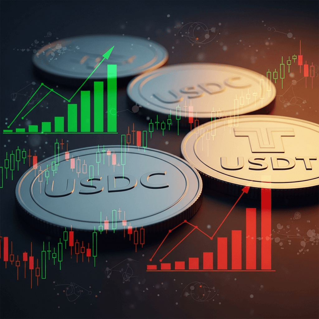 El auge de las stablecoins: USDC se fortalece ante USDT