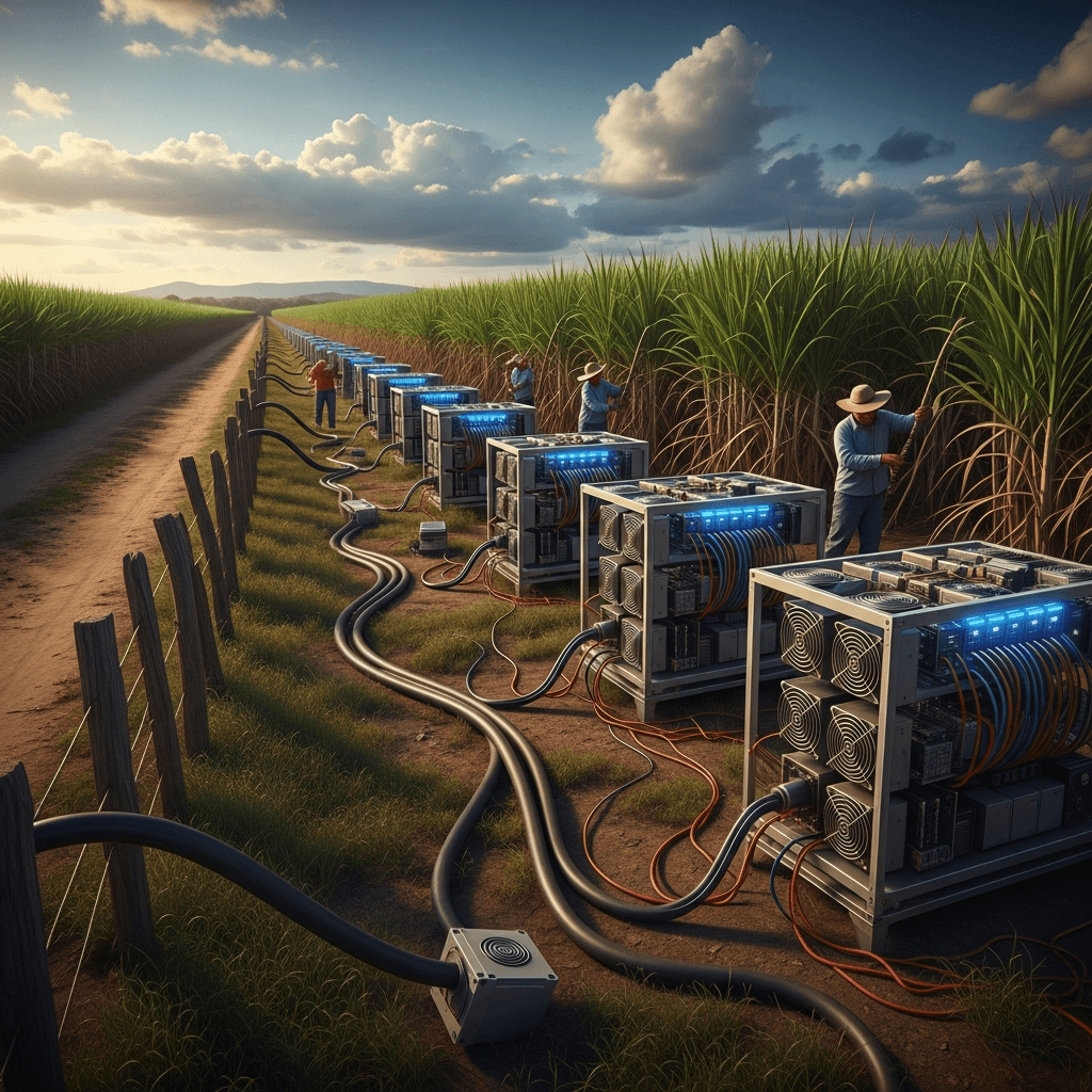 Innovadora mineria de Bitcoin en Brasil utiliza caña de azucar